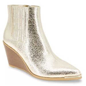 BCBGeneration Metallic Gold Ankle Booties